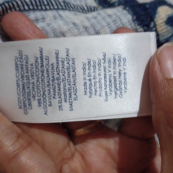 Chaps Women's Medium Blue Floral Pullover Sweatshirt And Turtleneck Style. - Picture 9 of 11